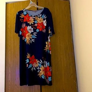 Dress-Knee length with beautiful pattern of flowers